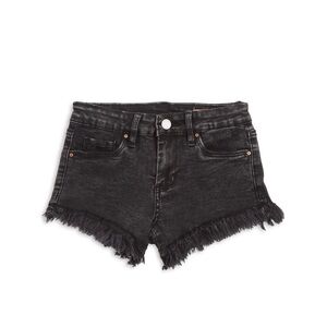 Blank NYC Black Frayed Kids Denim Shorts